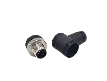 Connecteur sans fils M12 coude 8 broches male